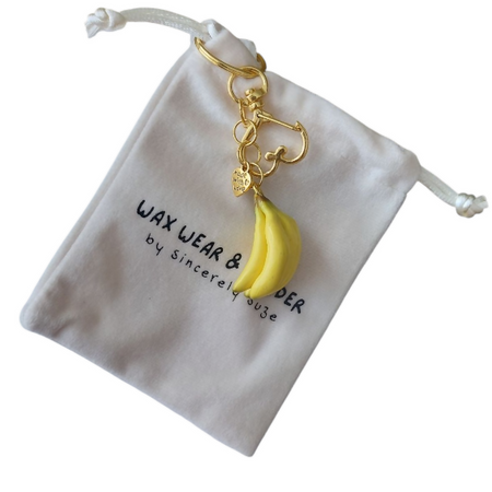 Banana Bag Charm & Key Ring | Food Inspired Accessories