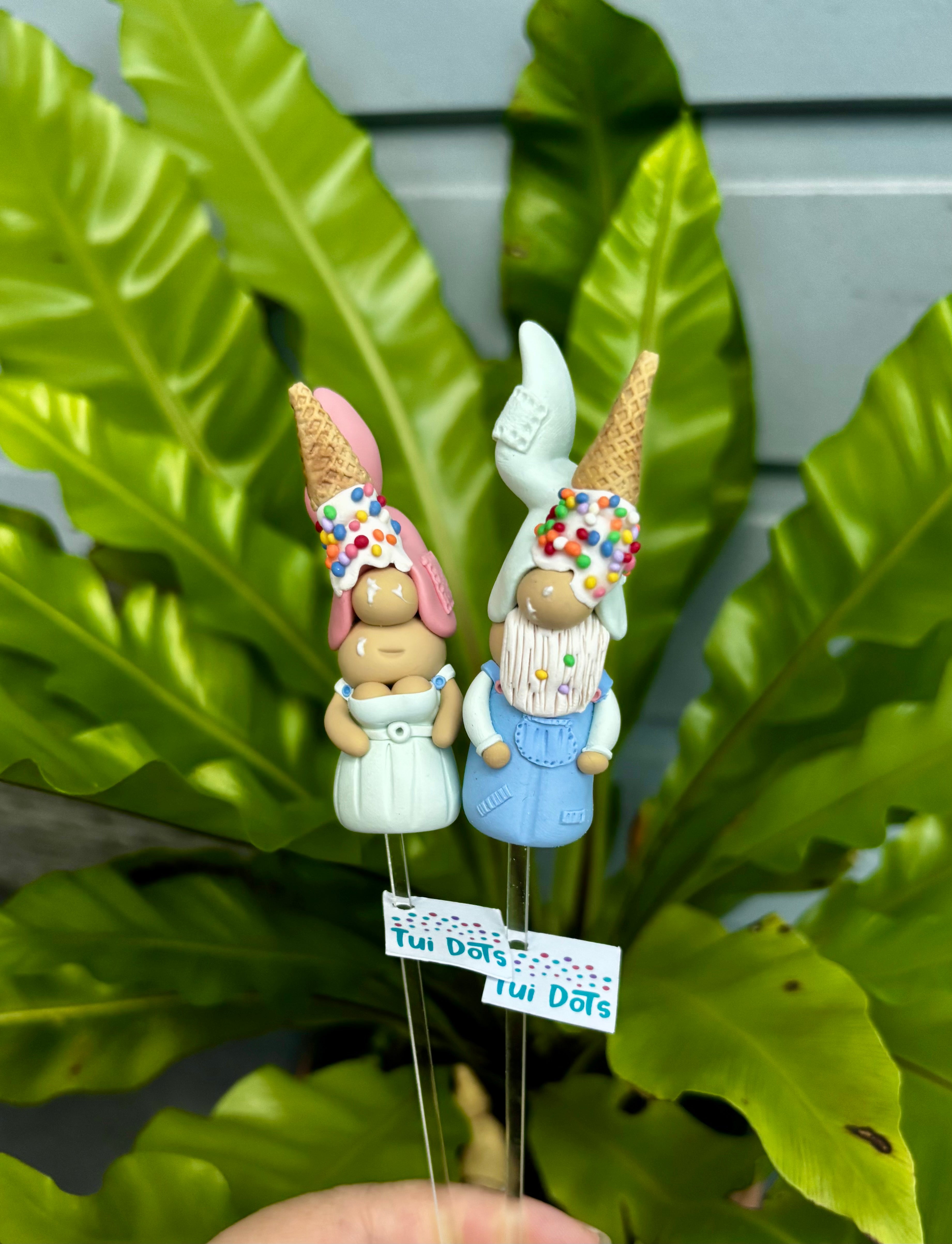 Tiny Gnomes pair - Ice cream sprinkles
