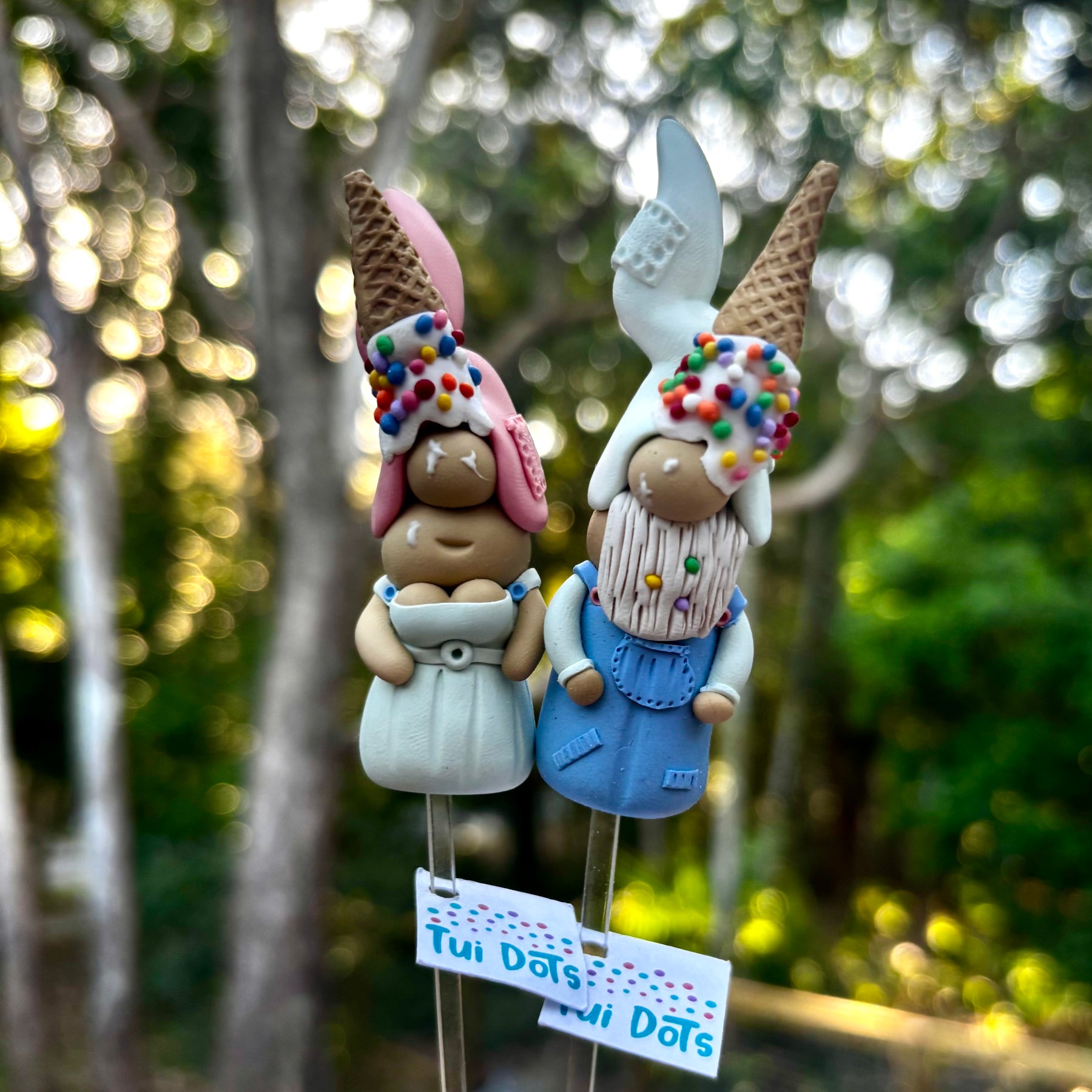 Tiny Gnomes pair - Ice cream sprinkles