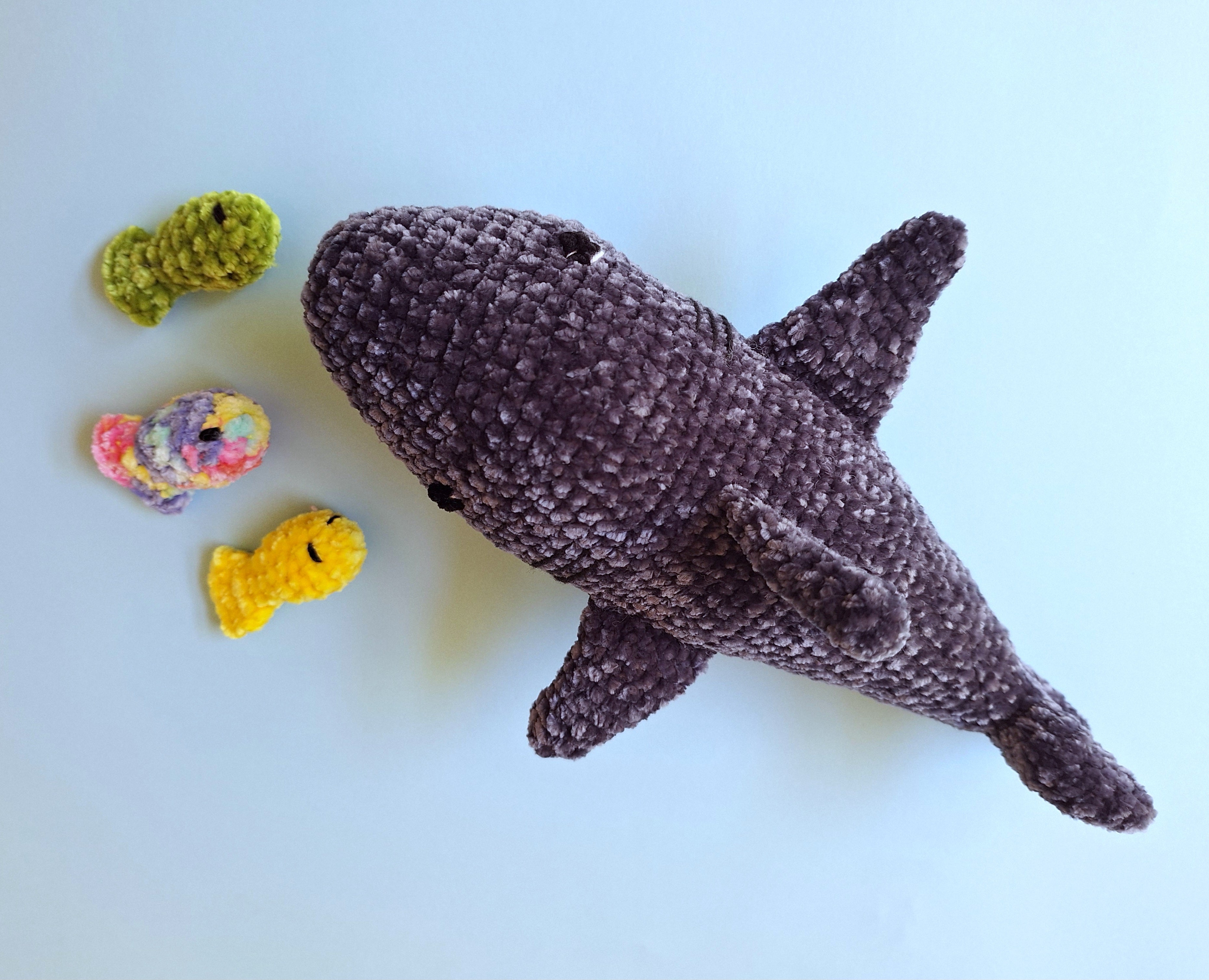 Crocheted Velvet Shark Playset