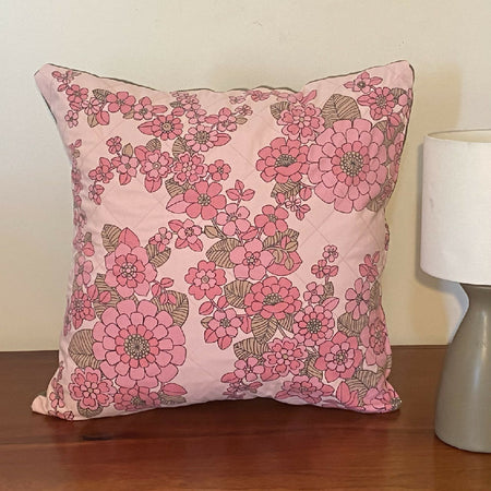 Sweet Pink Cushion Cover Vintage Design Handmade