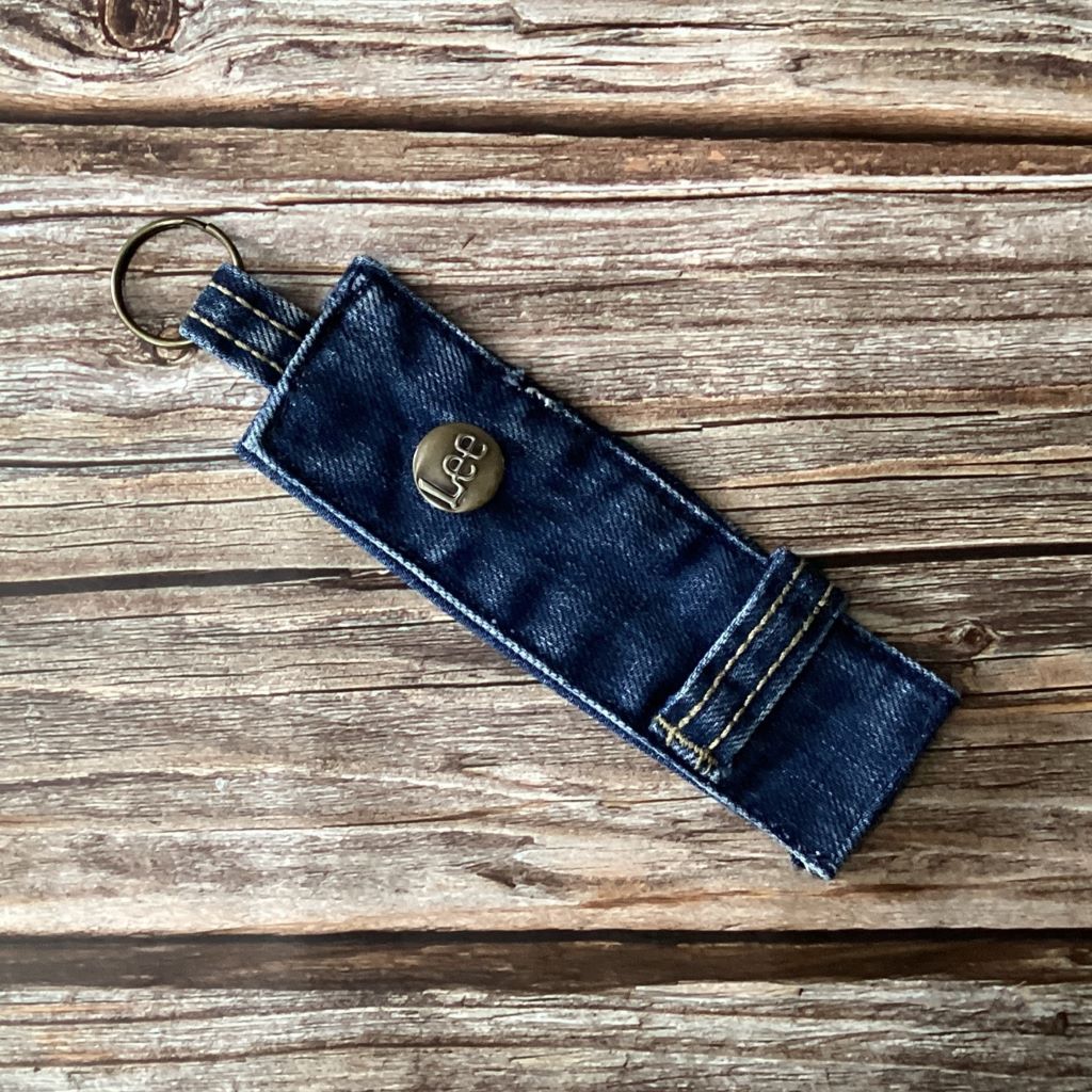 Upcycled Denim Key Ring Fob - Lee