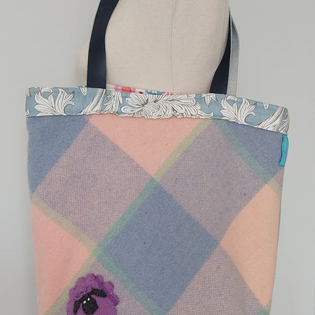 Vintage Woollen Australian Blanket Reversible Tote Bag