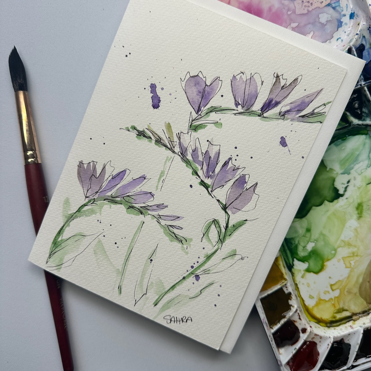 Greeting Card Painting Tutorials ~ Flowers