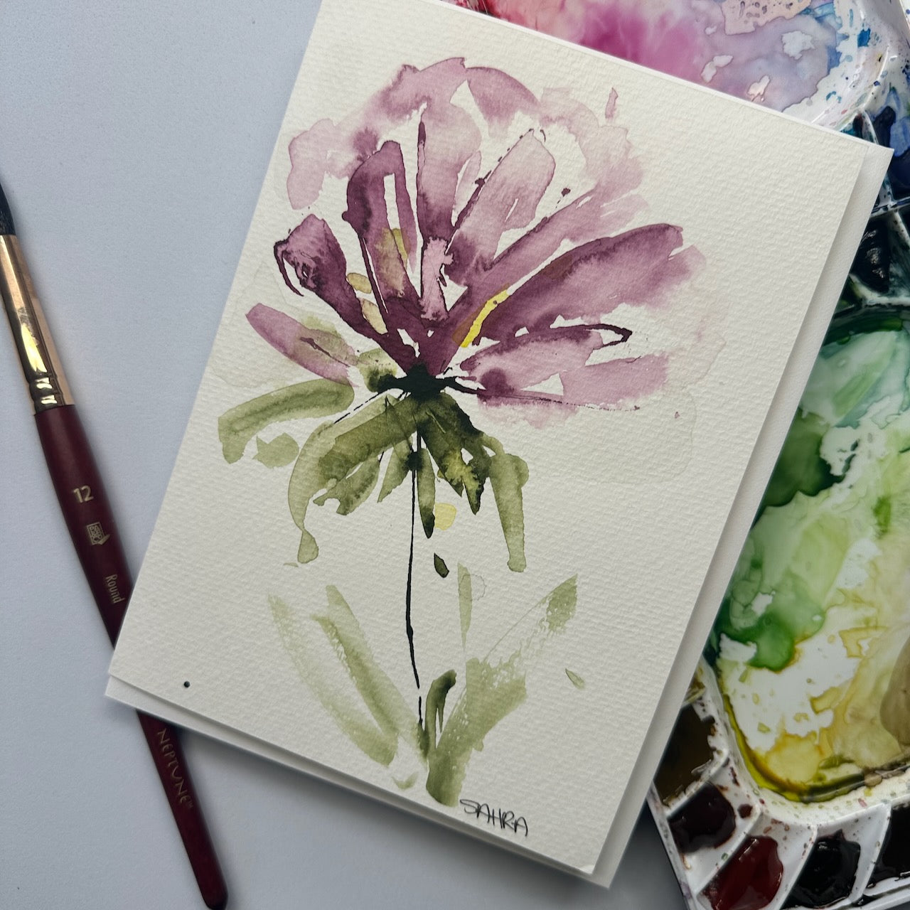 Greeting Card Painting Tutorials ~ Flowers