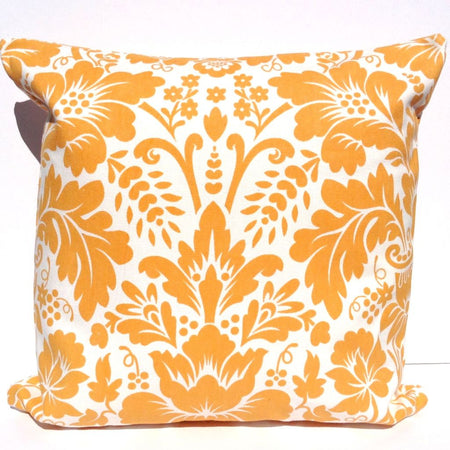 Mustard Yellow Floral Cushion Cover - Retro Decor -45x45cm