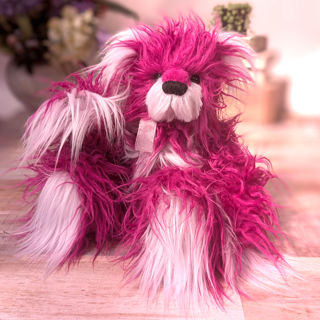 Collectable Artist Teddy Bear,Bright Pink Teddy Bear
