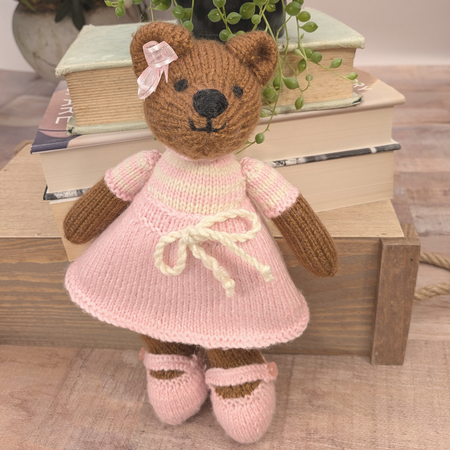 Knitted Teddy Bear, Hand Knitted Dressed Teddy Bear