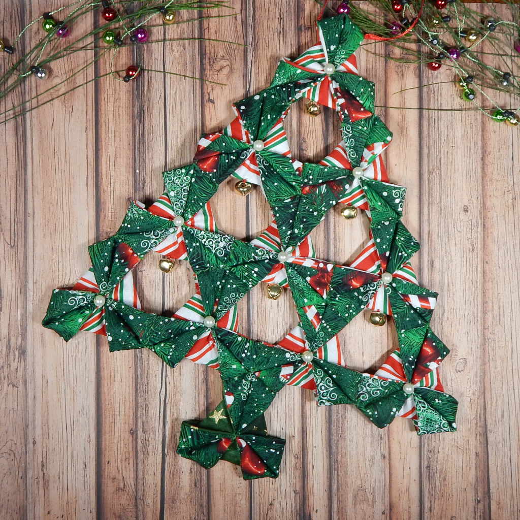 Christmas Tree Ornament, Folded Christmas Tree Wall Hanging