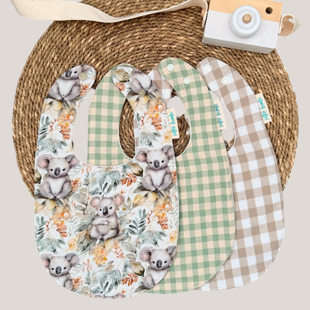 3 Bib Bundle - Koala - Australia - Cotton