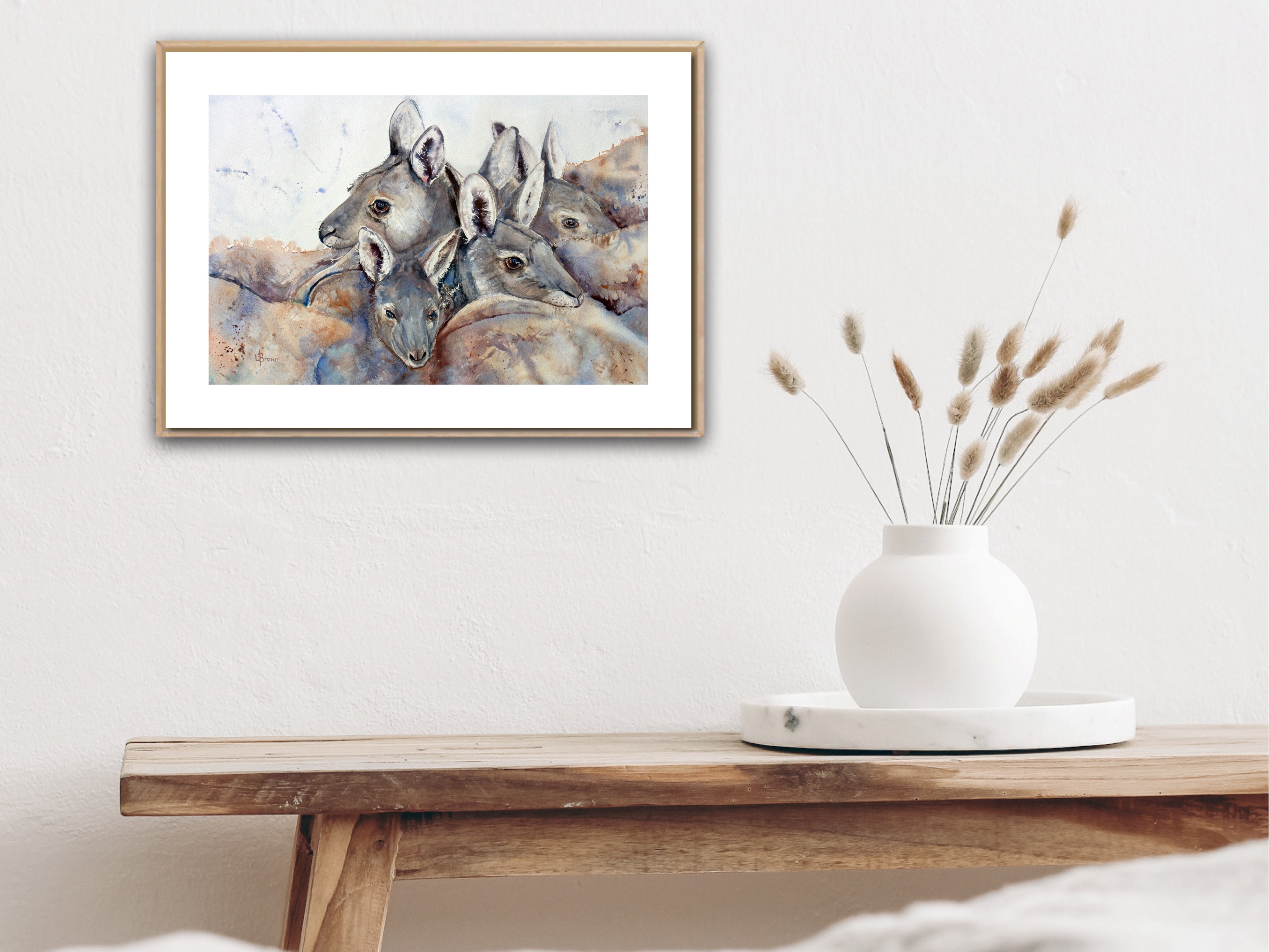 Kangaroo Mob A3 Fine Art Print