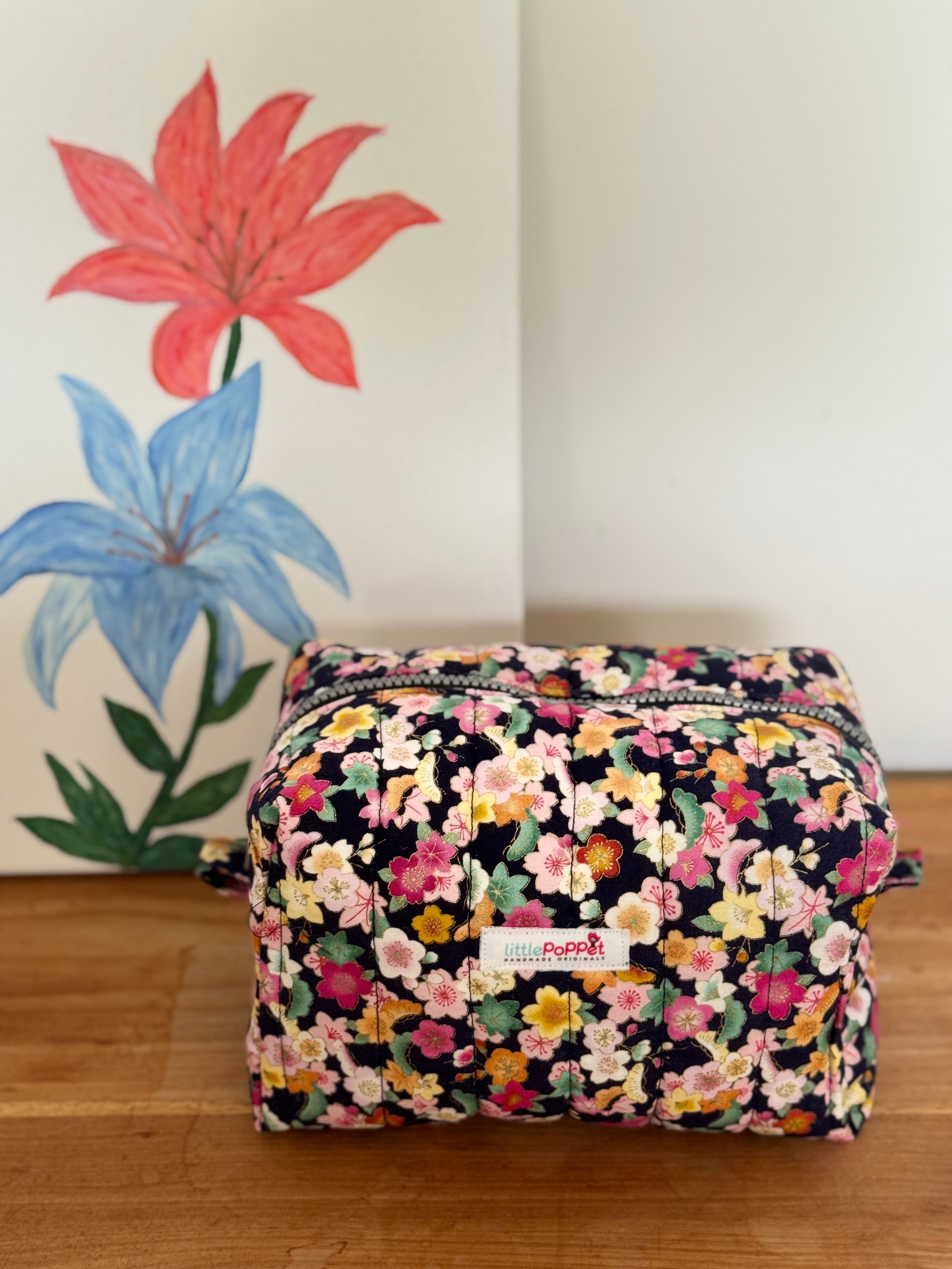Quilted Box Pouch Bags