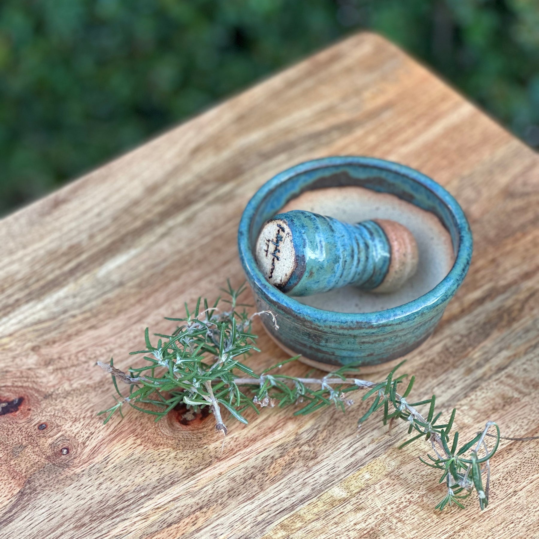 Ceramic Pestle and Mortar - Rockpool