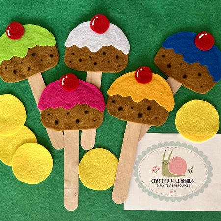 5 Currant Buns Stick Puppet Set