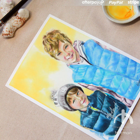 Custom Portrait | Watercolour | Atmospheric