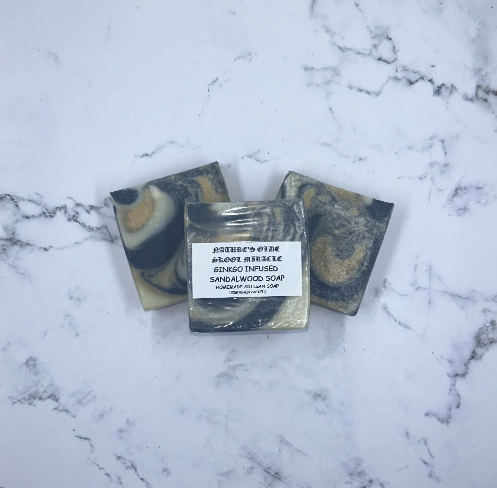 Ginkgo infused sandalwood soap