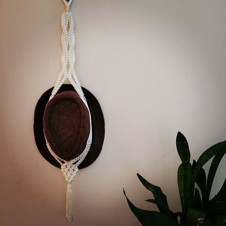 Upcycled Macramé Hat Hanger