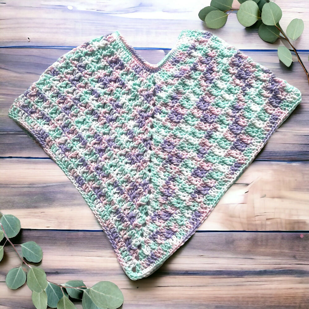 Juliette - Handmade Crochet Toddler Poncho 1-2 years