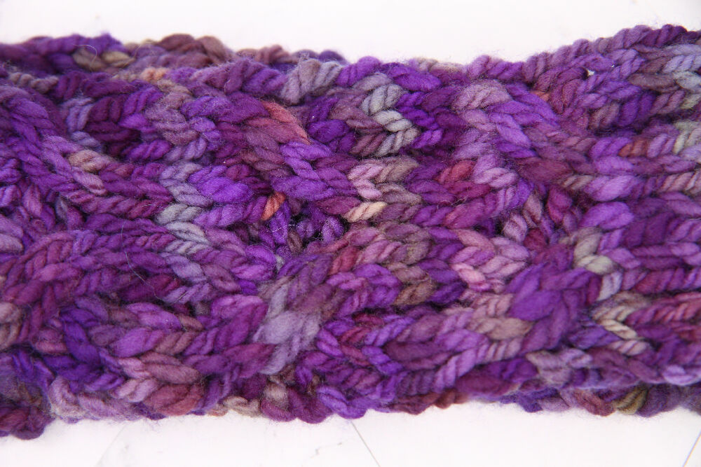 Deep Purple Hand Knitted Headband