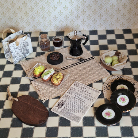 COFFEE SET with Kettle 1:12 scale