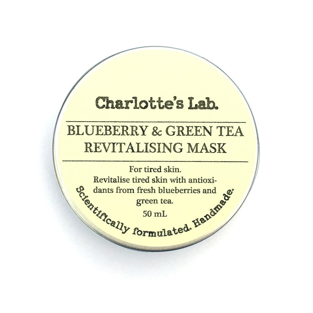 Blueberry & Green Tea Revitalising Face Mask for tired skin Charlotte's Lab