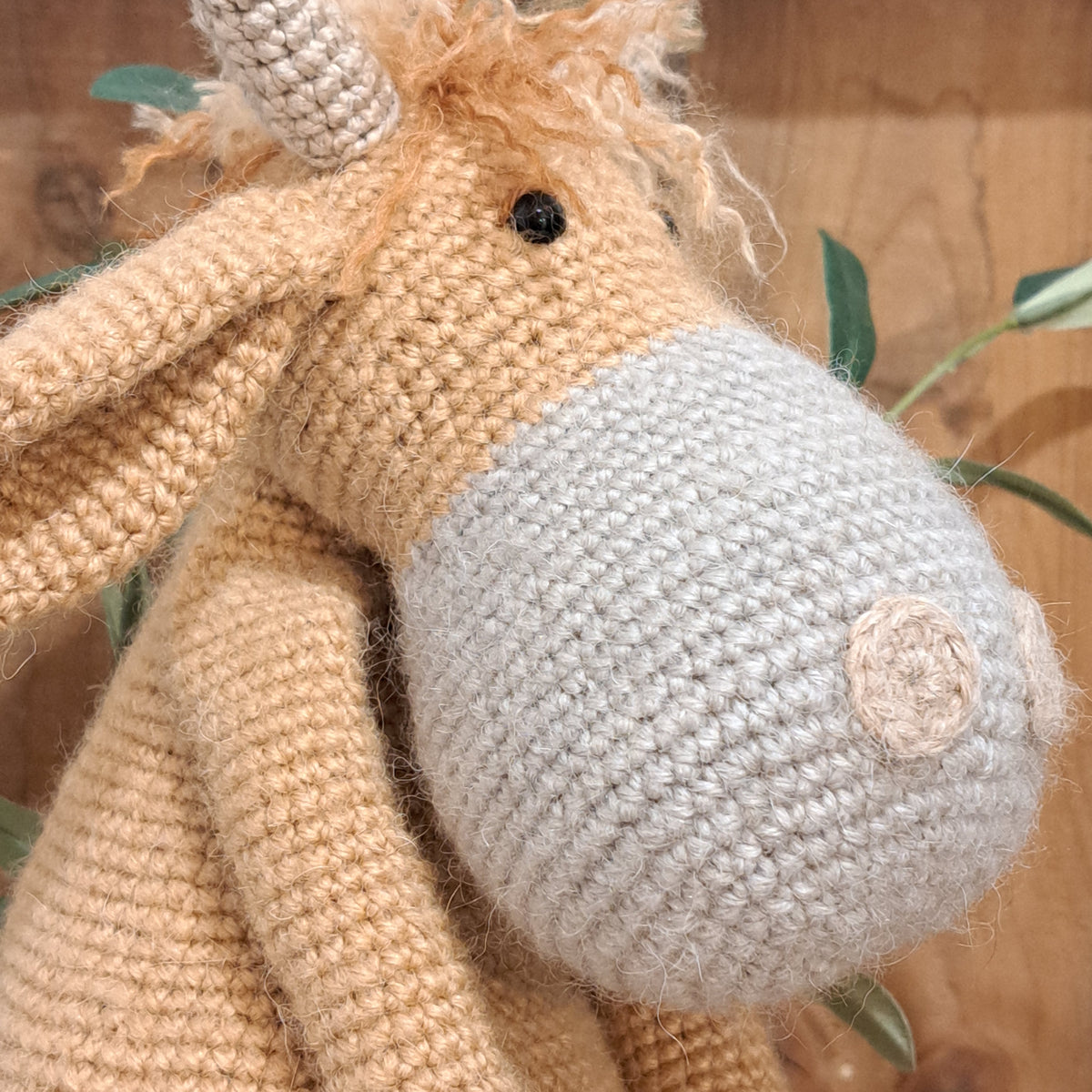 Handmade Crochet Highland cow Australian wool, alpaca, silk