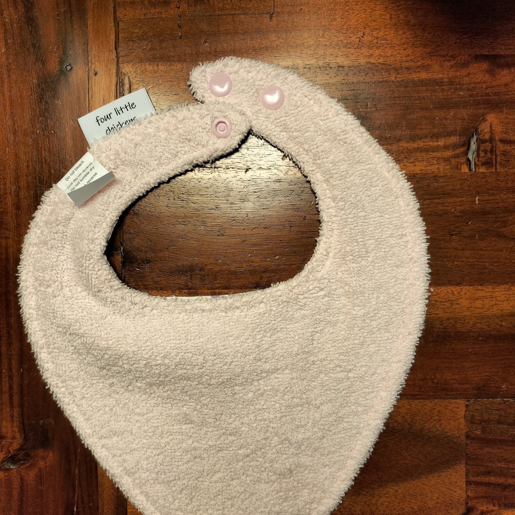 BALLERINA BIB PINK TOWELLING