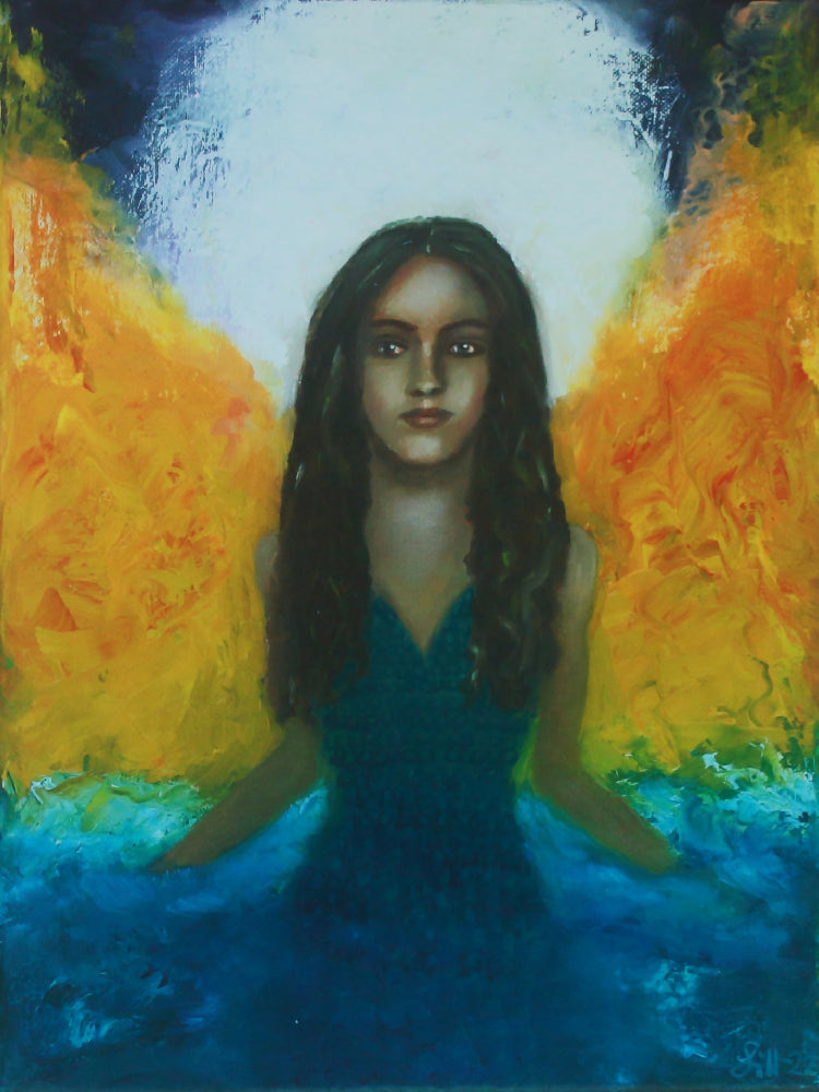 "Angel of Transformation" - spiritual art in acrylic on canvas