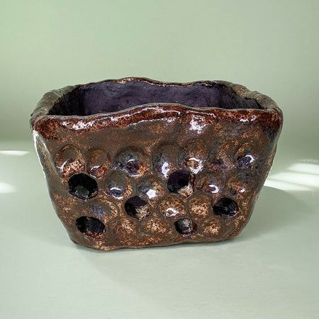 Ceramic square orchid pot