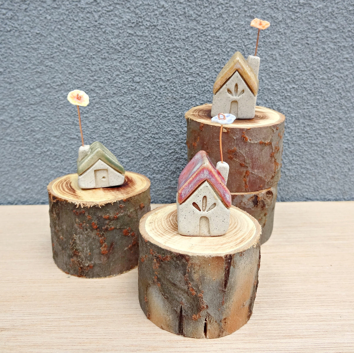 Tiny ceramic house blind box. Collectable miniature ceramics surprise box