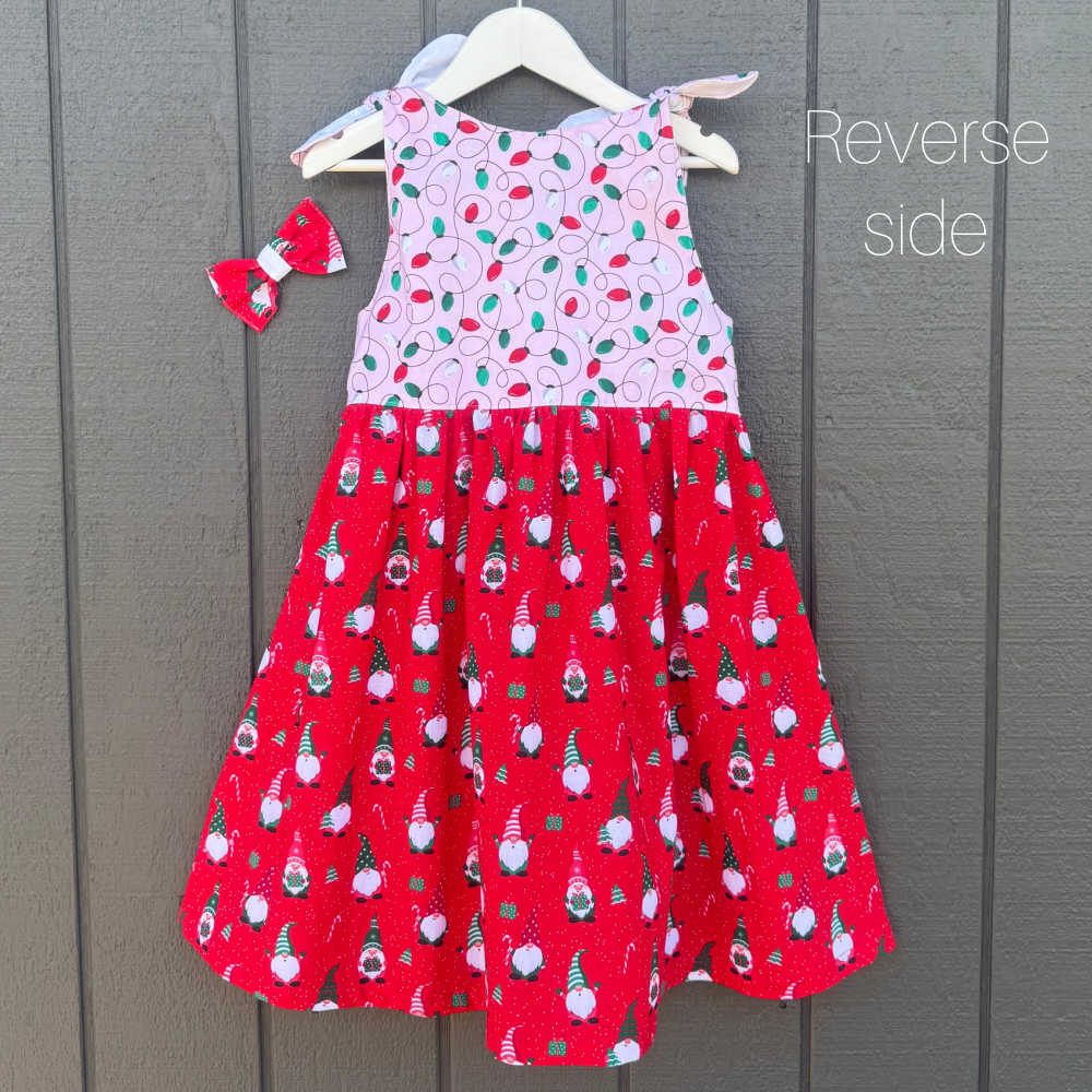 Ready for Santa! Handmade Christmas Dress – Size 6 + Matching Bow