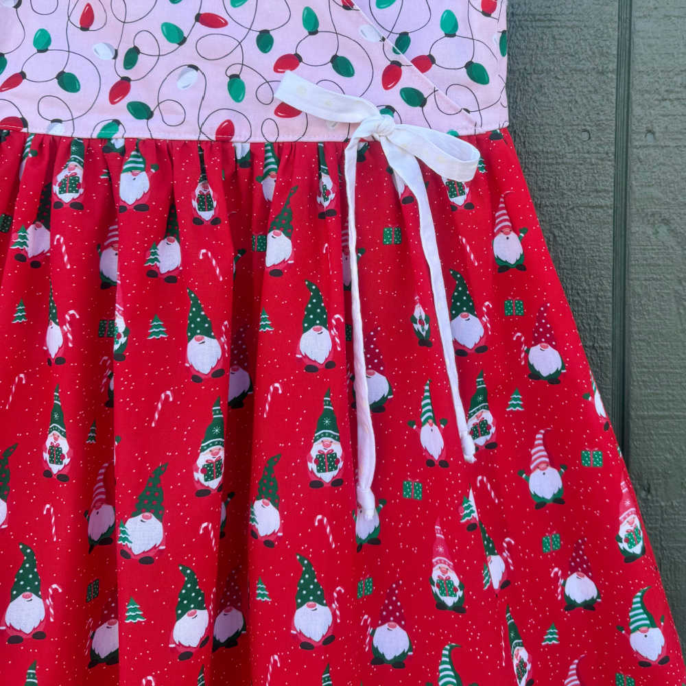 Ready for Santa! Handmade Christmas Dress – Size 6 + Matching Bow