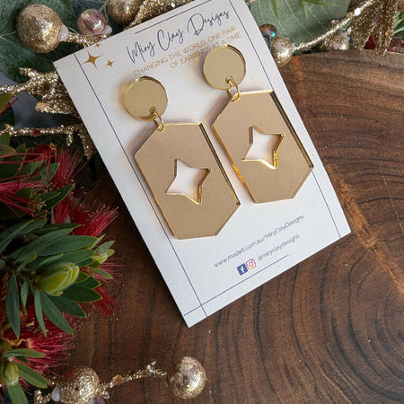 Gold Star Dangles