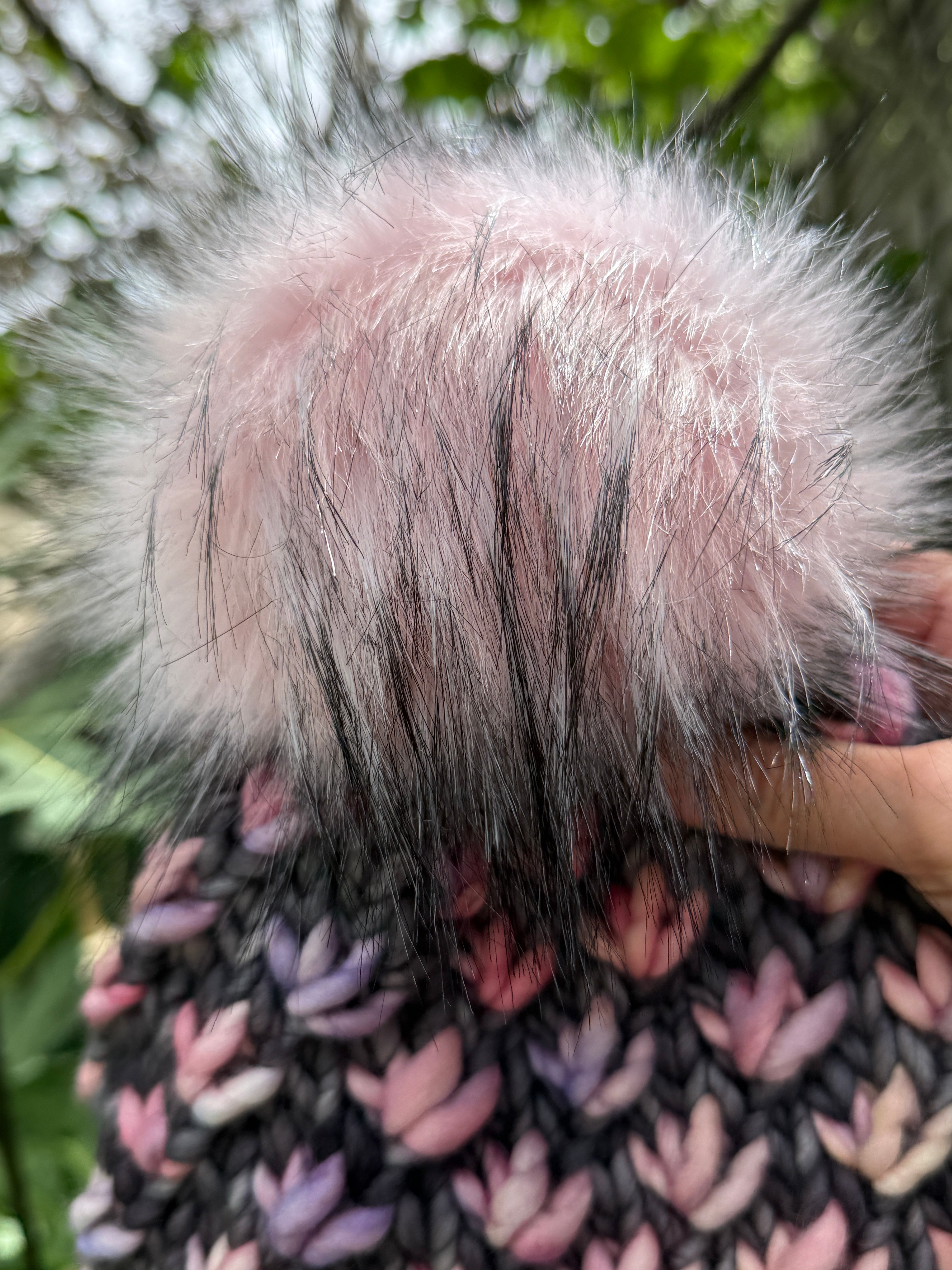 Ladies Beanie, Grey Beanie with PomPom