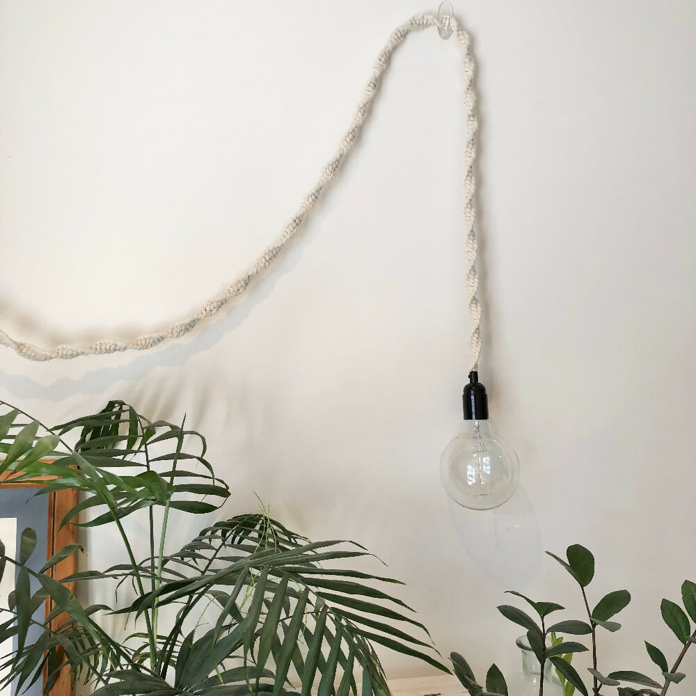 Macrame pendant light