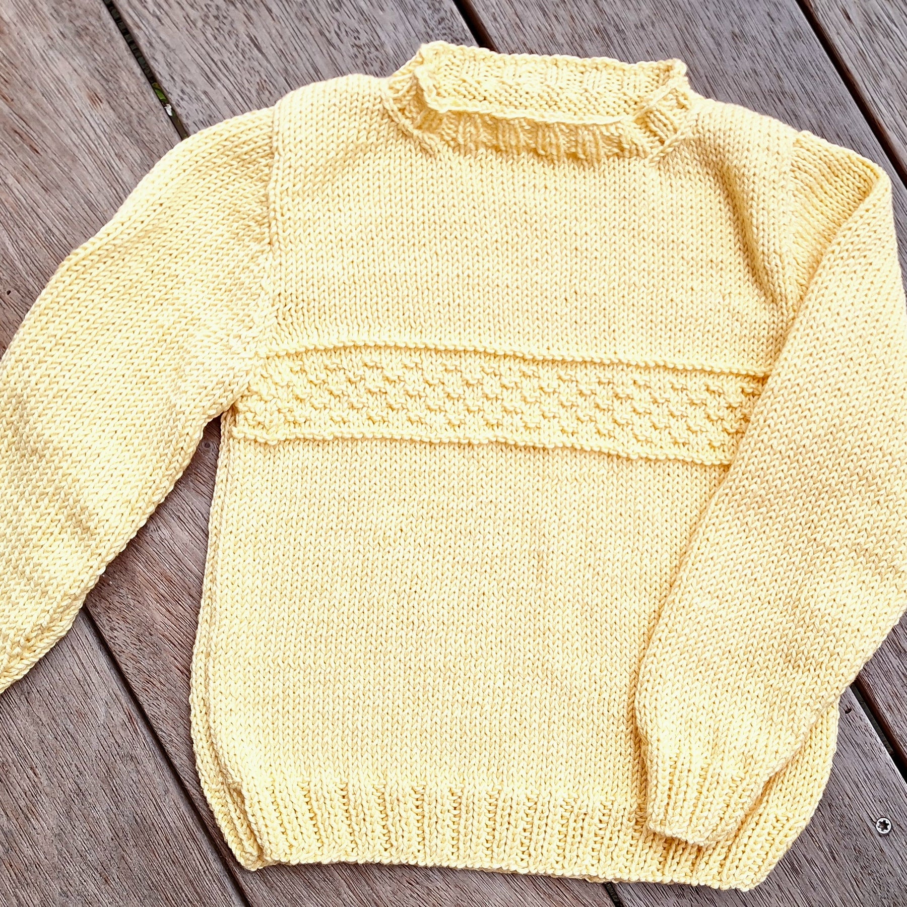 Canary yellow Toddler Sweater 2 yrs 100% Natural Fibre