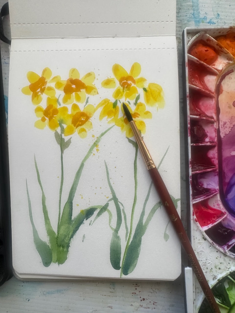 Greeting Card Painting Tutorials ~ Flowers