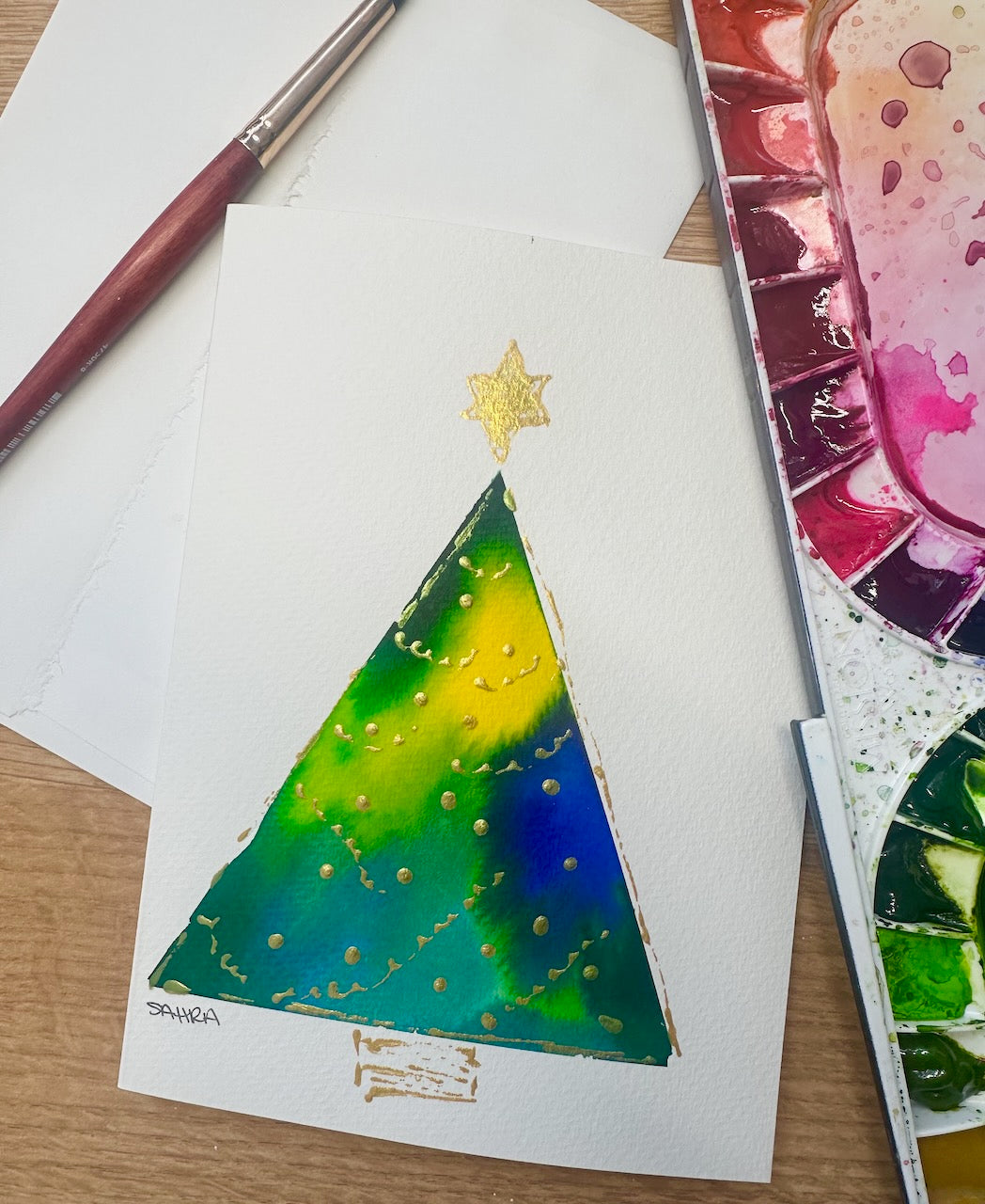Greeting Card Painting Tutorials ~ Christmas