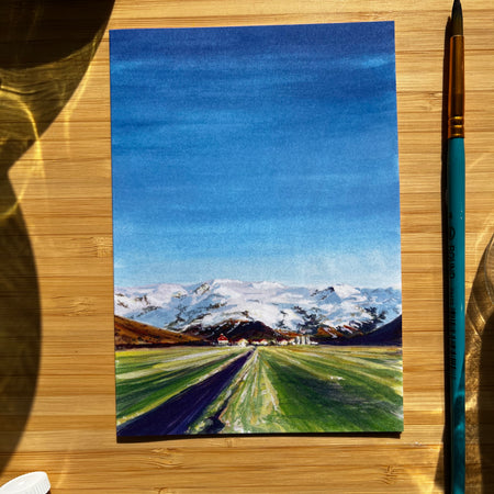 Greeting Card - Iceland Mountains at Dusk