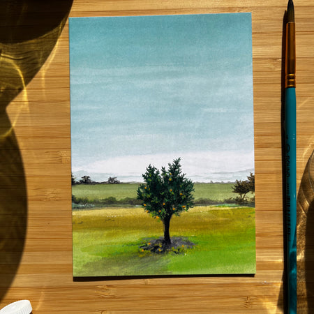 Greeting Card - Orange Tree at the Farm