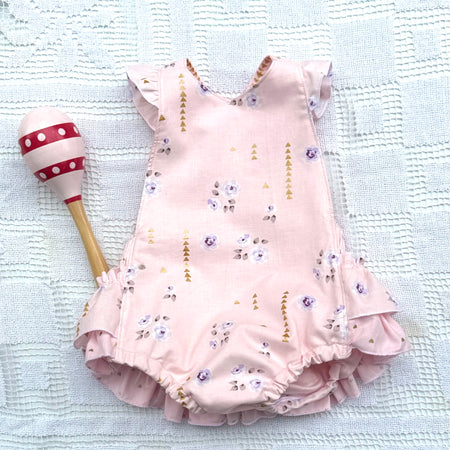 Pink Ruffle Baby Romper