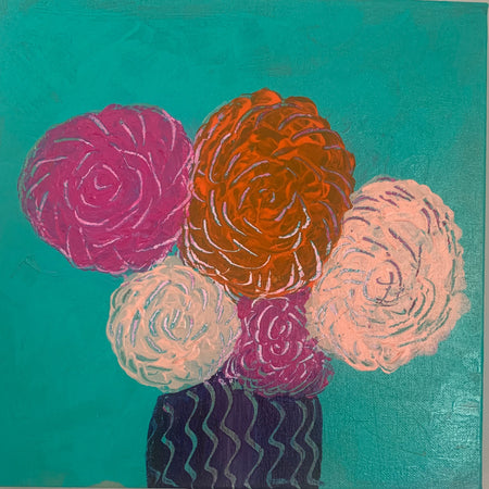 Blooming Layers Wall Art Abstract Flowers