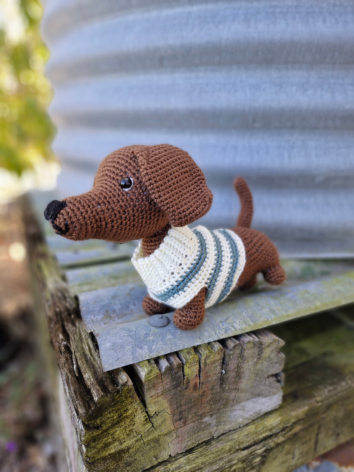 Super cute Hand crochet Dachshund Dog (Sausage Dog)