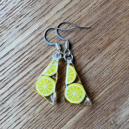 Lemmon resin earrings