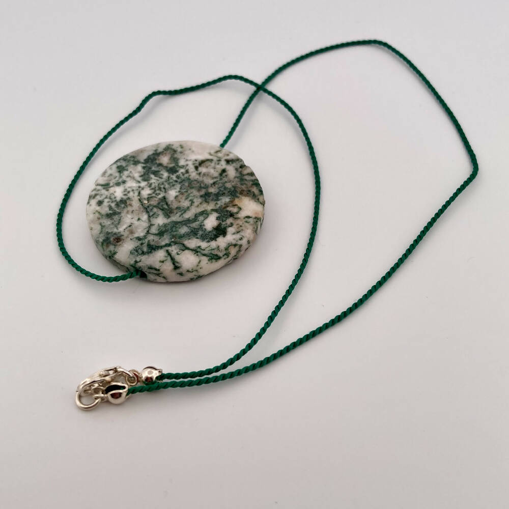 Moss agate necklace