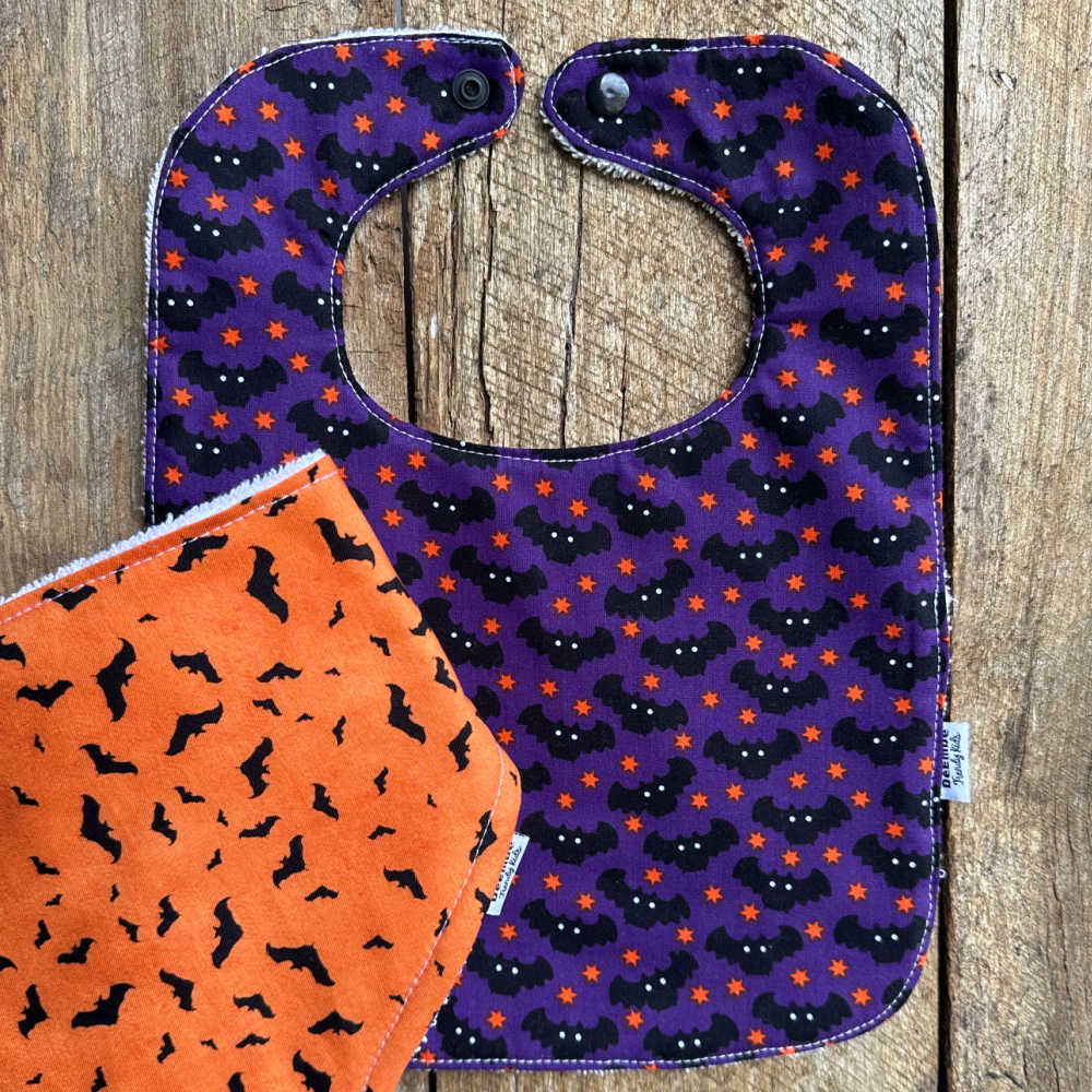 Halloween Baby Bib Set - Bats