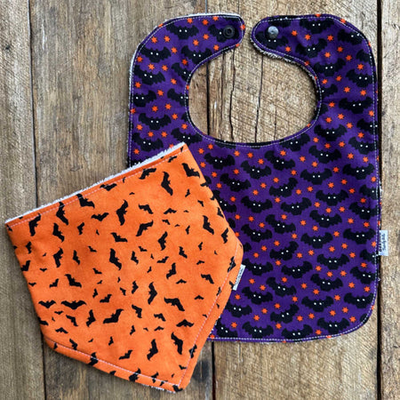Halloween Baby Bib Set - Bats