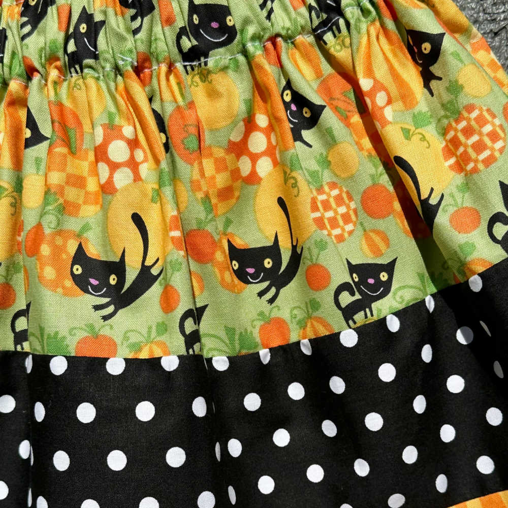 Halloween Cats & Pumpkins Skirt - Size 3
