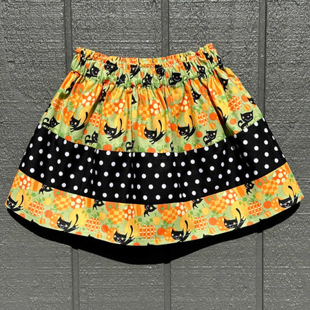 Halloween Cats & Pumpkins Skirt - Size 3