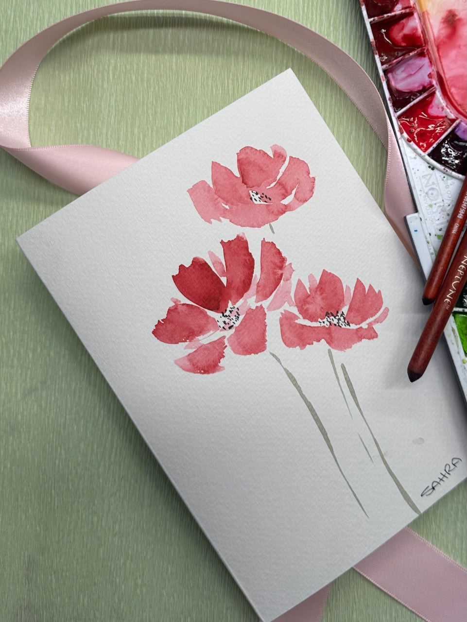 Hand Painted Greeting Cards Original Artworks